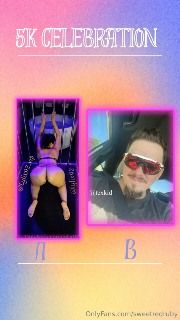 5k celebration round one-swipe for full pics lylix92 texkid 80 cash part 1 