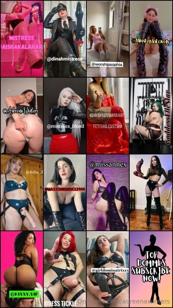 Subscribe submit amp serve the top dommes now 6h advert 