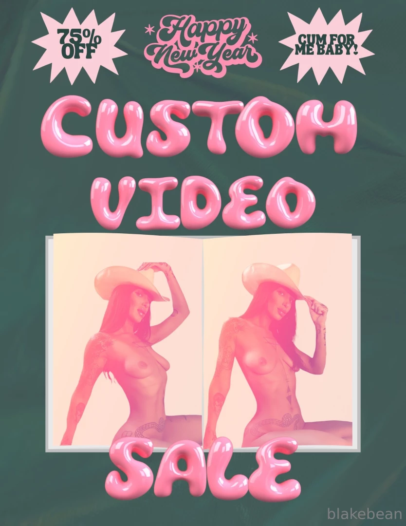 Custom video sale details below i m doing a new year custom video sale 