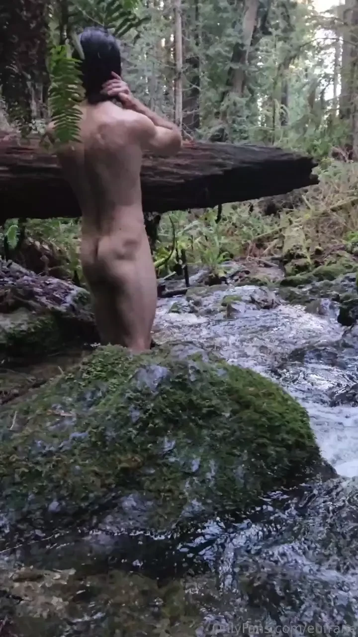 Couldn t resist getting in this cold stream such a nice way to clean 