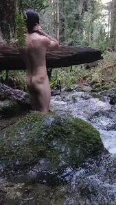 Couldn t resist getting in this cold stream such a nice way to clean