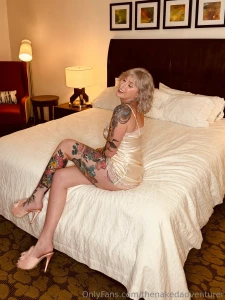 Looking so pure in my white slip
