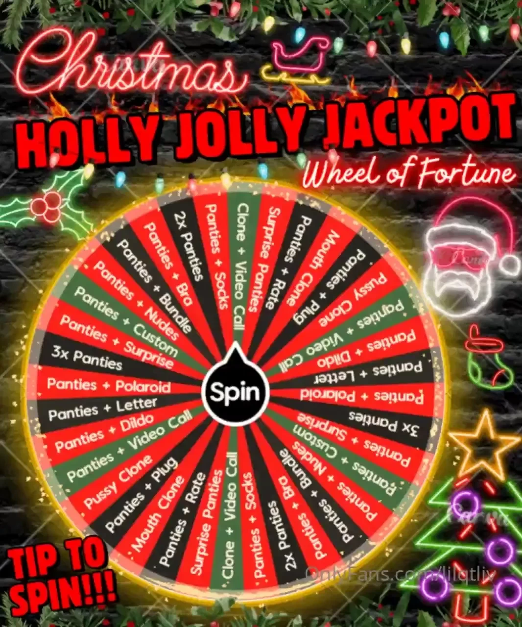 Holly jolly jackpot 1 spin 50 2 spins 80 3 spins 100 6 spins 190 free 