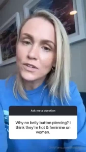 Belly button piercing