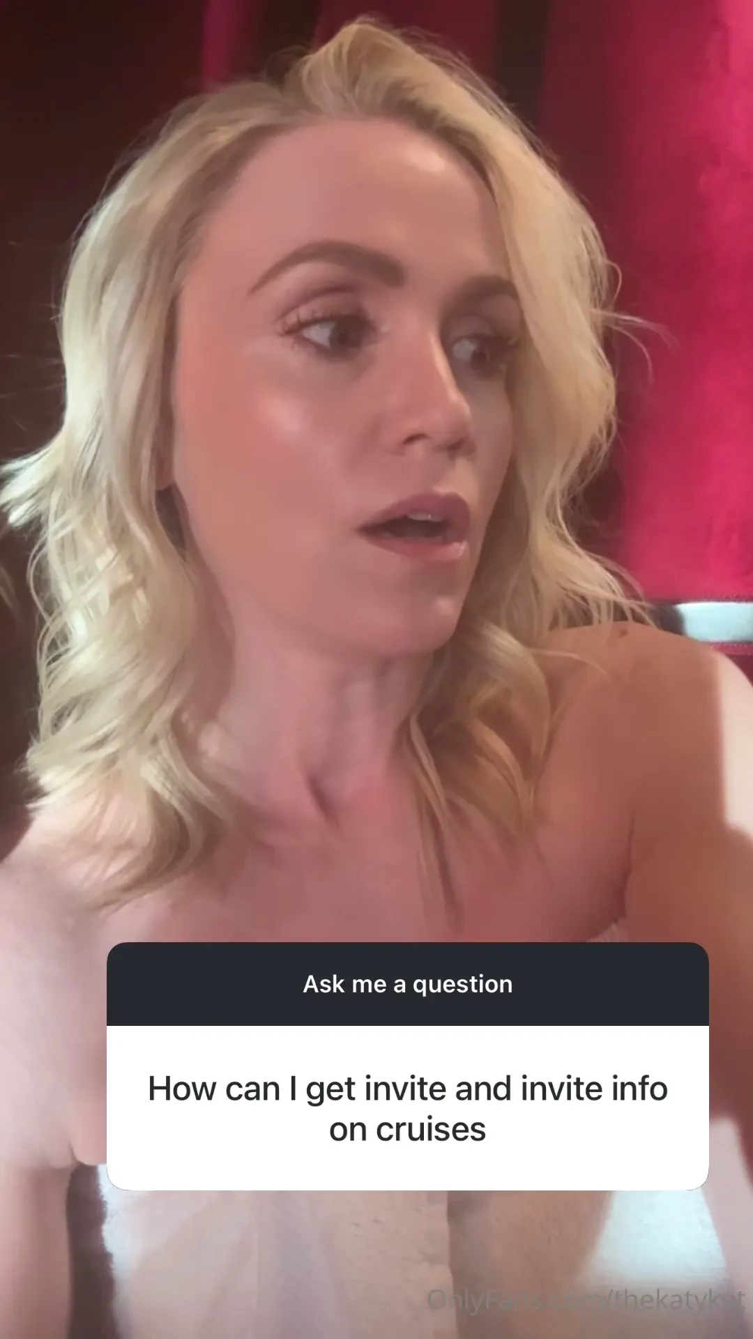 Ask me anything invite on cruise 