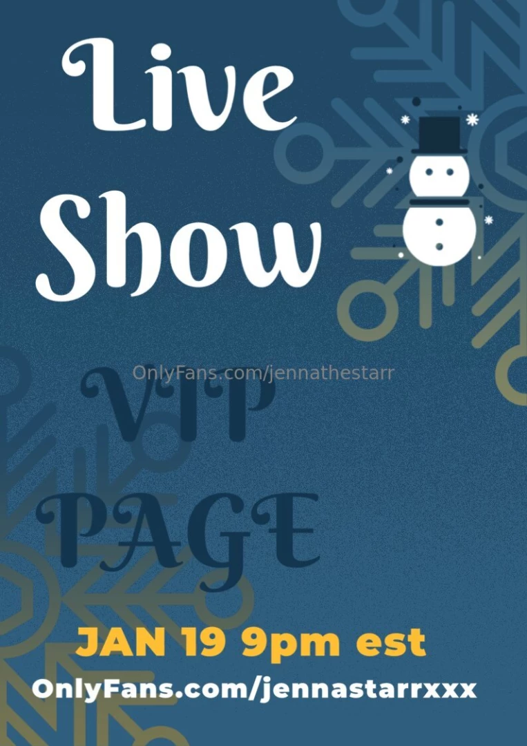 Going live tonight 9pm est on my vip page jennastarrxxx 