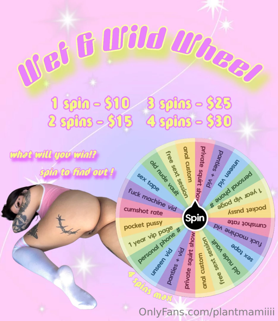 Amp - - - - 4 spins max per person game exclusive prizes including 