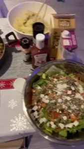 I made all this myself the stuffing is from scratch and the turkey was
