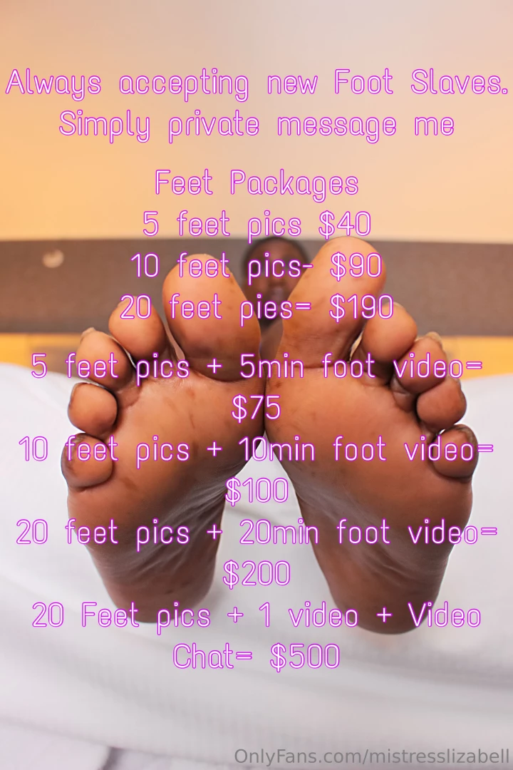 Private message me to begin as my newest foot slave tending to all my 