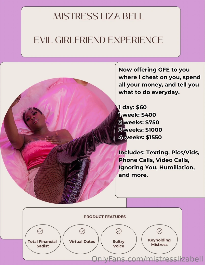 Now offering gfe to you where i cheat on you spend all your money and 