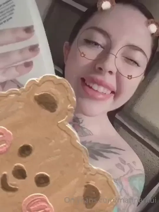 Dirty shower time kawaii bear taking a shower with a lot of soap 