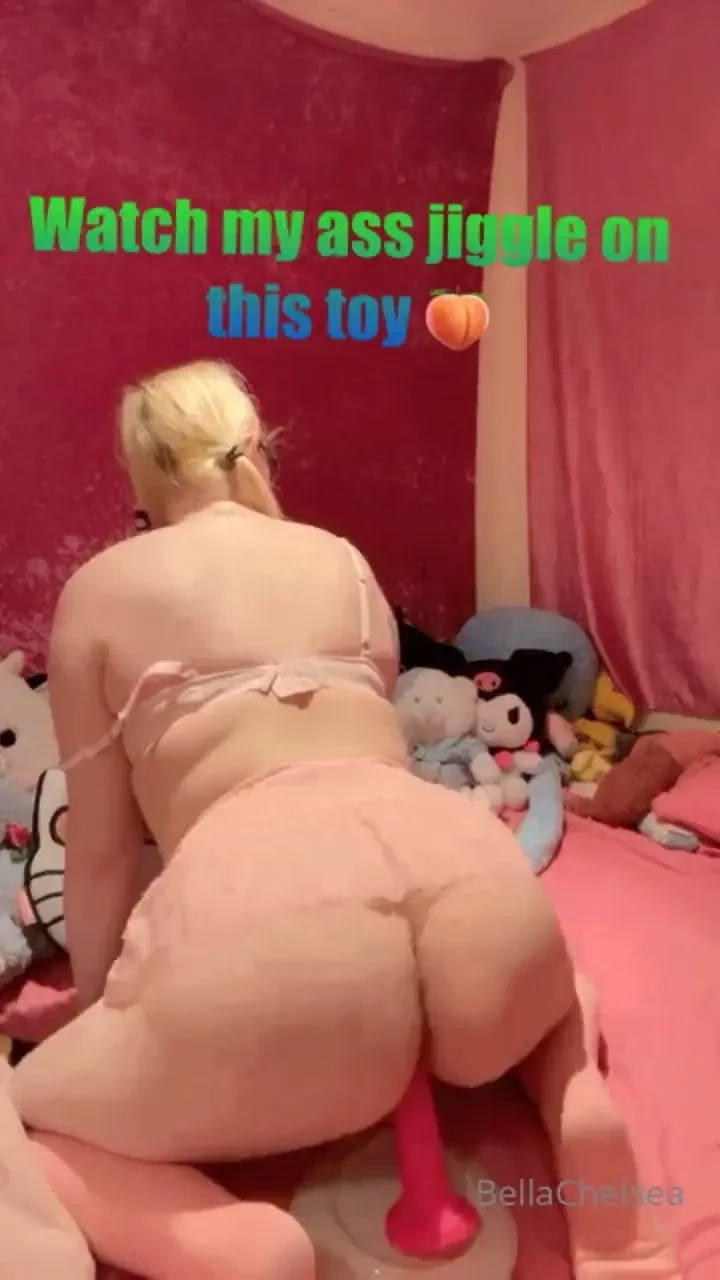 Ride with me boys i m bouncing on my favorite toy and my chubby ass is 
