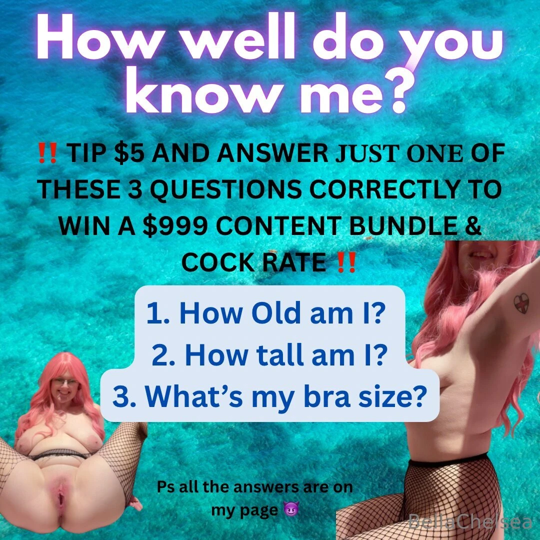 How well do you know me answer one of these 3 questions correctly with 