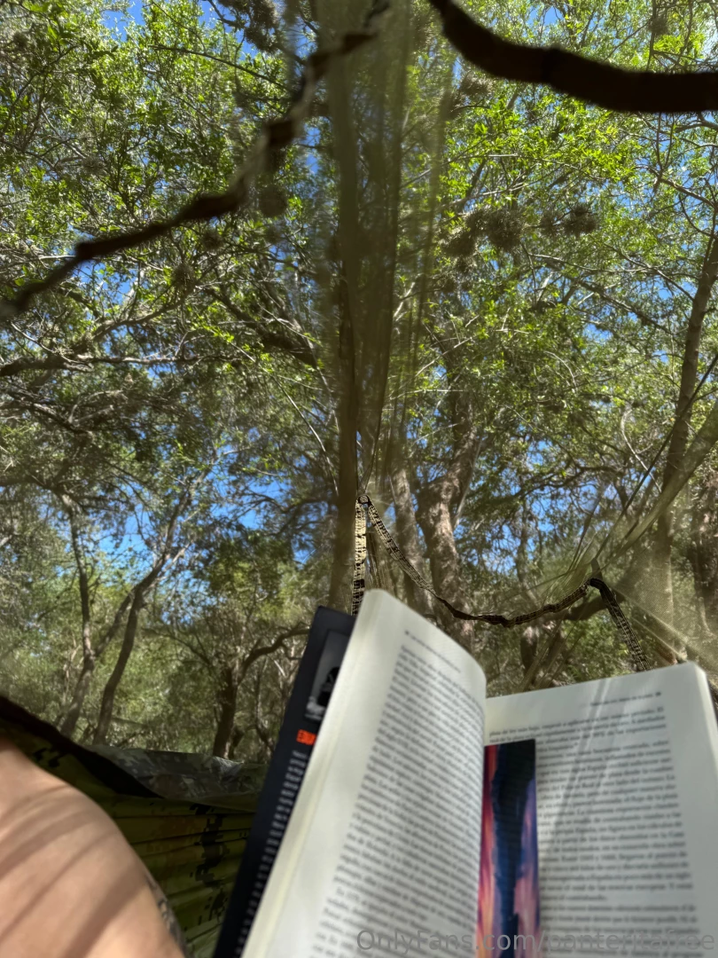 This is my morning reading a book nature pure bliss would you like a 