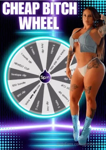 Cheap bitch wheel 1 spin - 5 50 2 spins - 10 3 spins - 15 tip now and