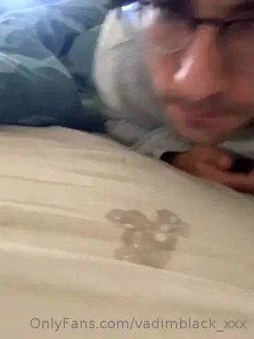 Licking cum of my bed soo yummy 