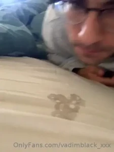 Licking cum of my bed soo yummy