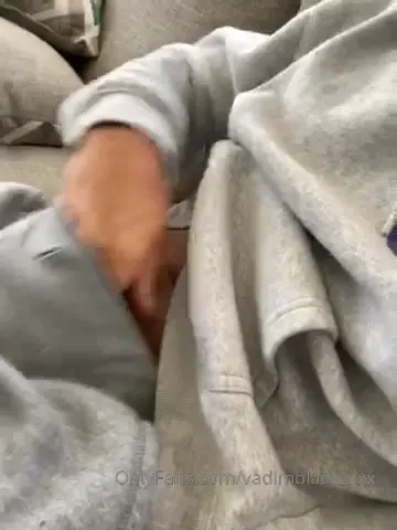 Talking dirty and stroking my cock in a hoodie and sweatpants cum join 