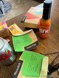 Making my afternoon spicy with our nsfw hot sauce ofmerch