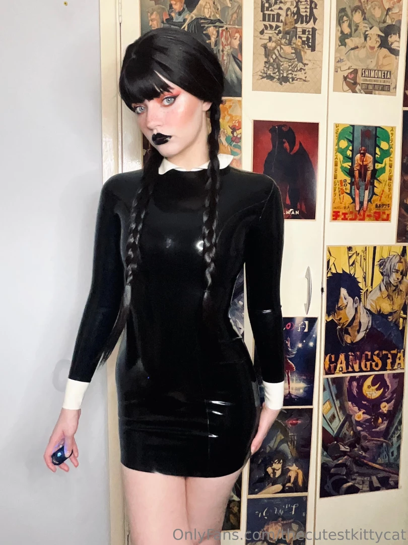 thecutestkittycat1 - Latex wednesday adams part 1 