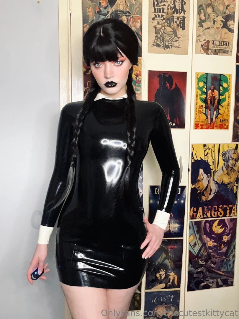 thecutestkittycat1 - Latex wednesday adams part 3 