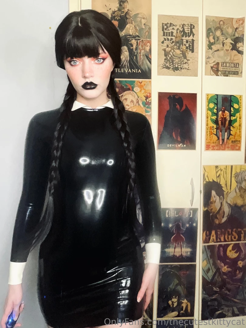 thecutestkittycat1 - Latex wednesday adams part 7 