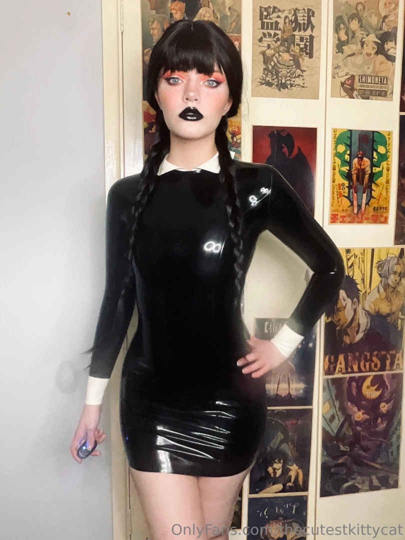 thecutestkittycat1 - Latex wednesday adams part 9 