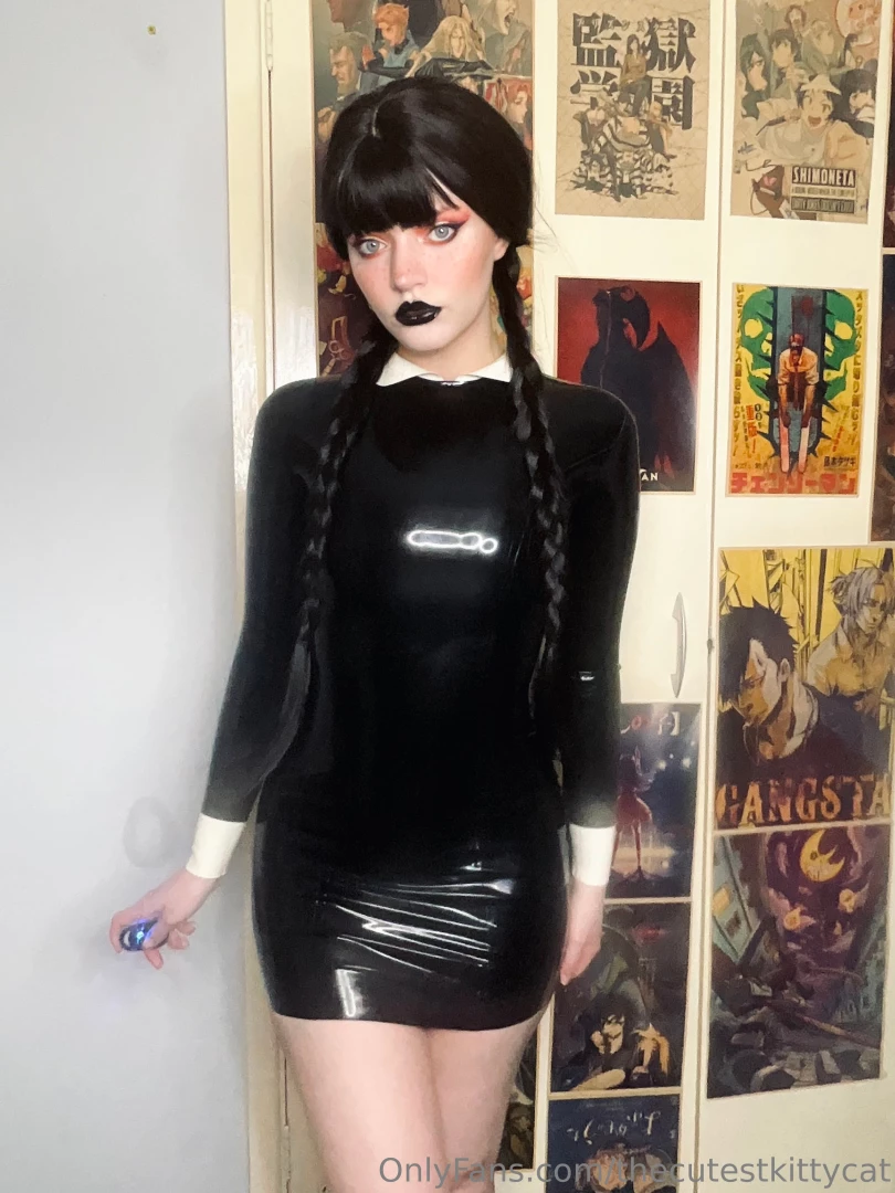 thecutestkittycat1 - Latex wednesday adams part 13 