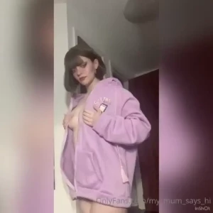 Super lewd purple hoodie vids ahegao fingering playing with titties part 2