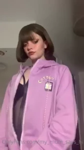 Super lewd purple hoodie vids ahegao fingering playing with titties part 4