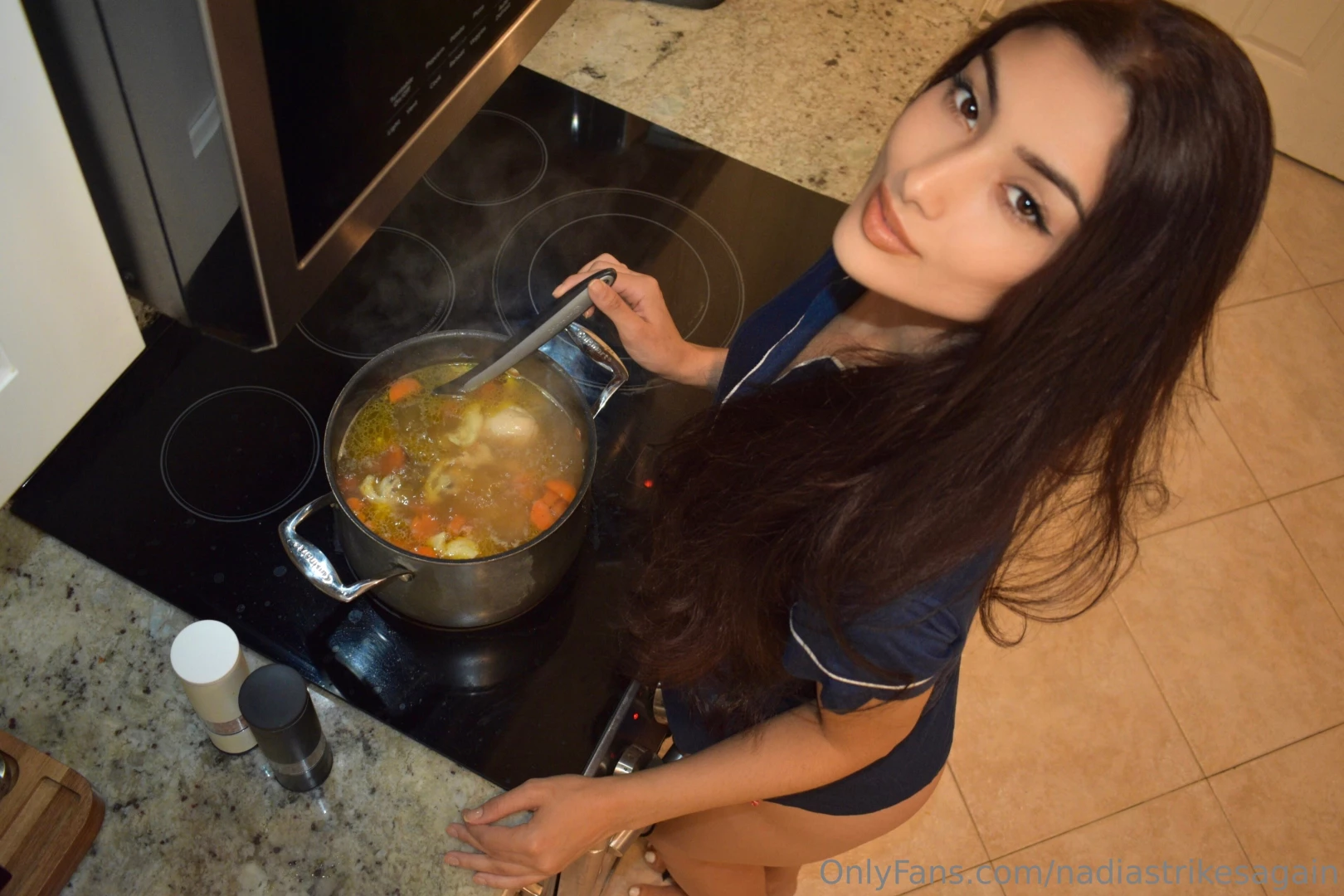 Prepping some cabbage soup for the week with added chicken for protein part 1 