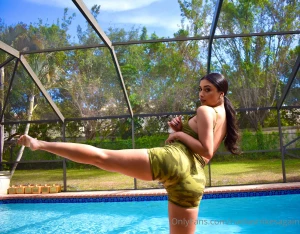A roundhouse kick also called a round kick or turning kick is