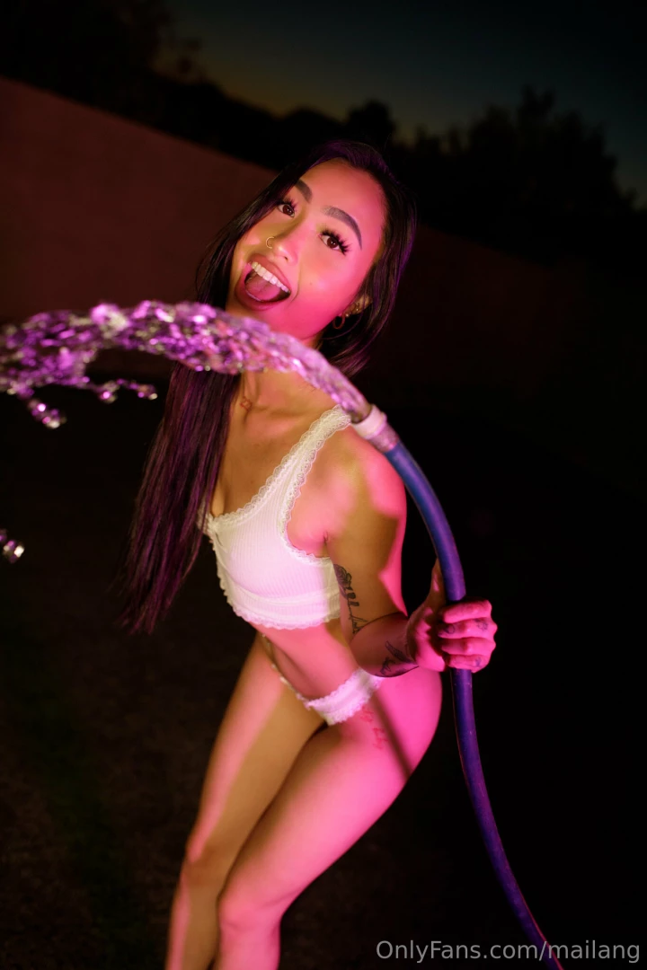 My pussy s wetter than this hose don t believe me cum see for yourself 