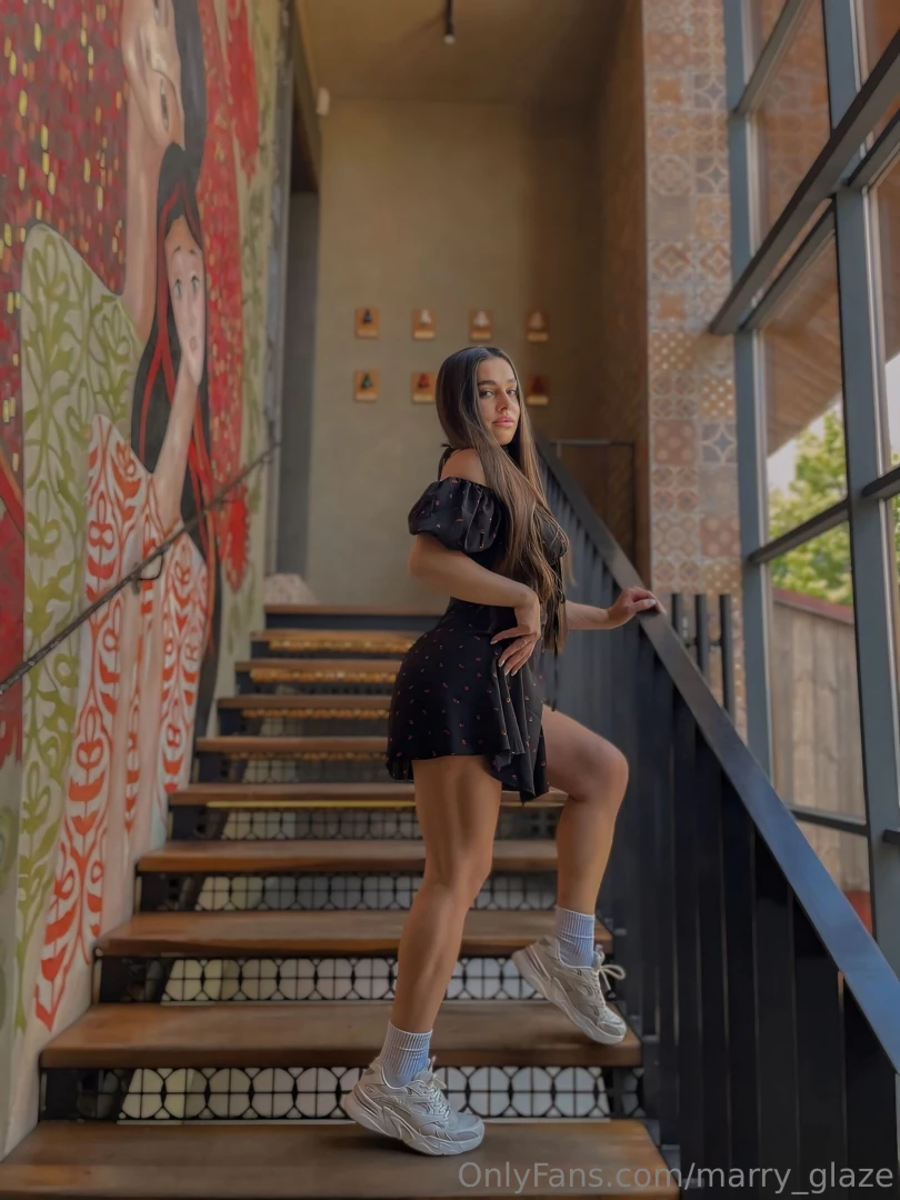 The lady in the pretty black dress nice 