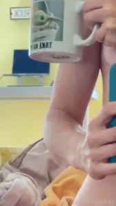 Boobs and morning coffee
