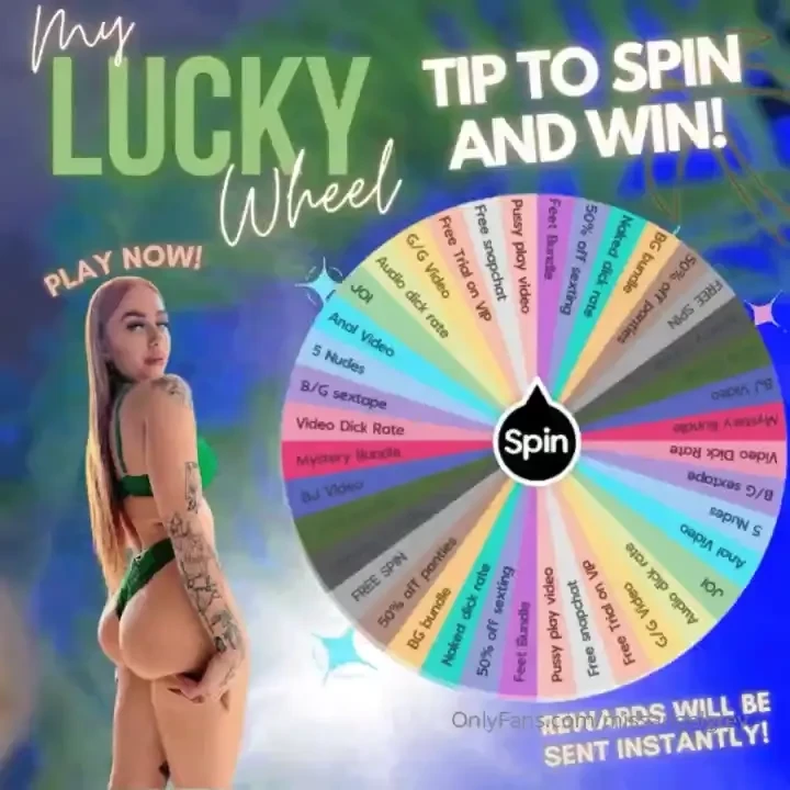 Feeling lucky prize every time 7 each spin buy 2 get 1 free 