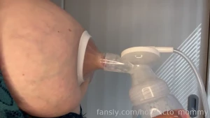 Pumping from the right side only to relieve the pressure close up view