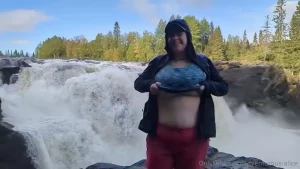 Waterfall boob drop i m absolutely loving being on holiday in sweden part 3