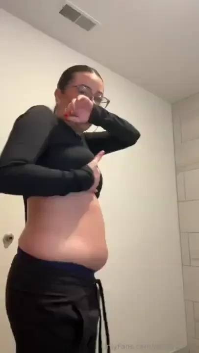 The comparison from my first work food baby to todays is shocking 