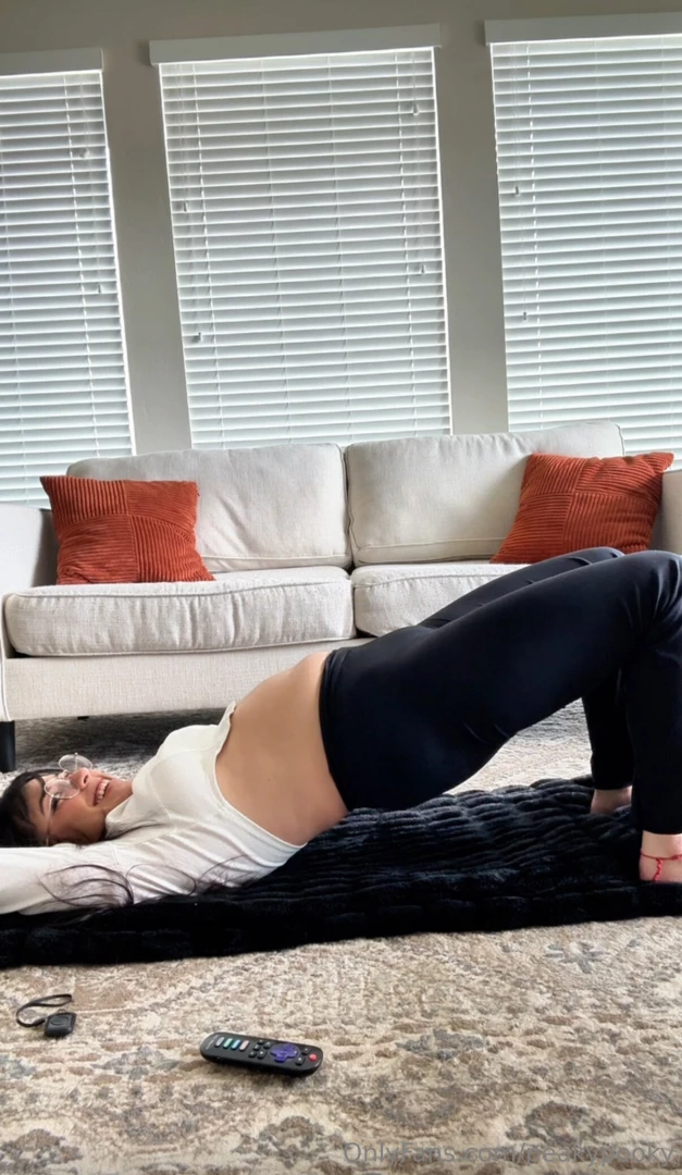 Stuffing while attempting to do some pilates ofcourse it was a total part 1 