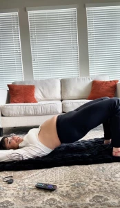Stuffing while attempting to do some pilates ofcourse it was a total part 1