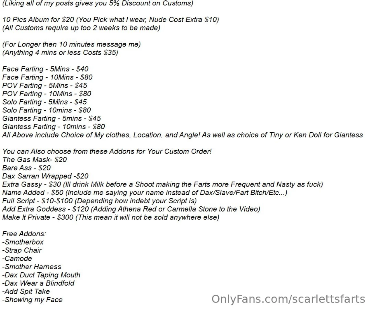 June is here the 3 free 5 minute customs for the month of june will be 