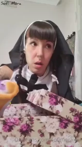 Nun and devil bundle 40min nun is looking for something in her closet