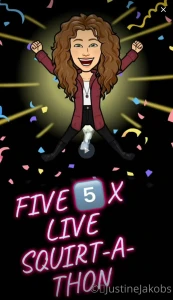 Wild 5 squirt live fest one hour long five squirts at one time wild