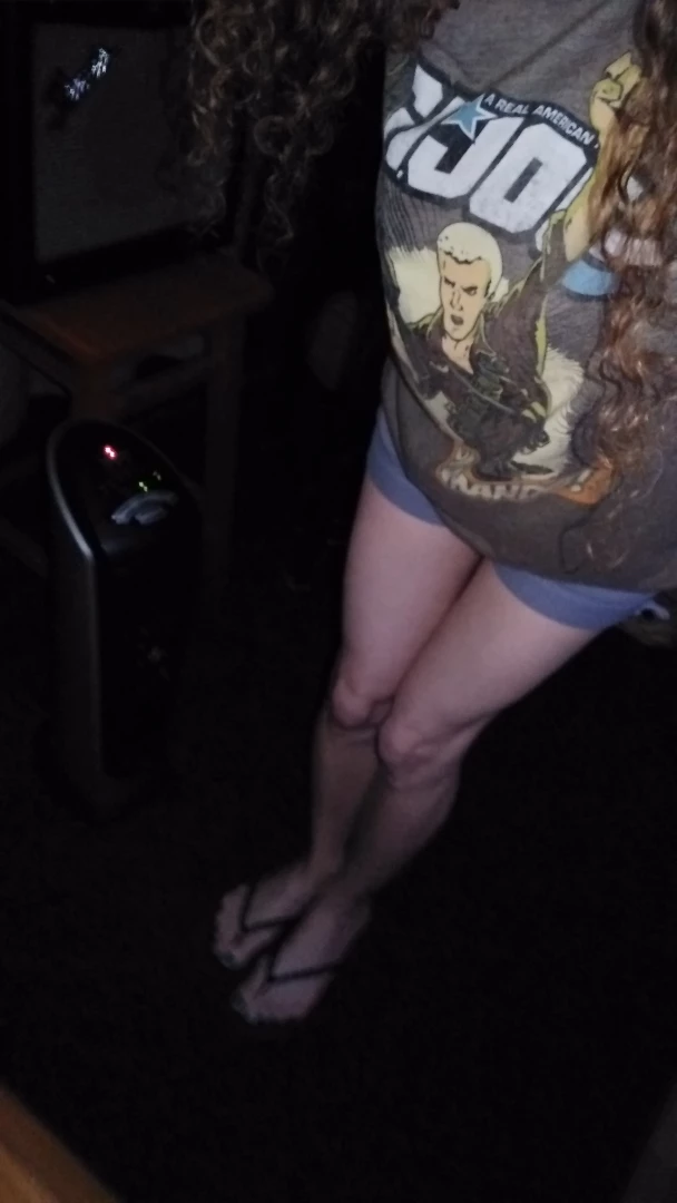 Last night in front of the little floor heater so i could still wear 