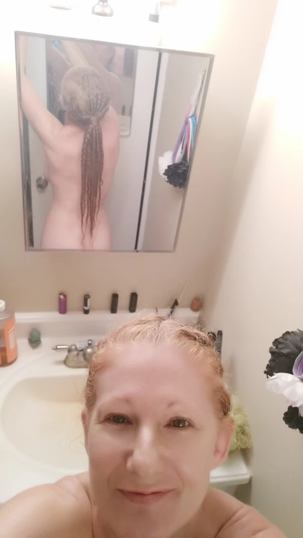 Braided my hair this morning and wow look at how long it is even in 