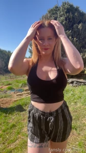 378727936250880000 - Feeling thankful to be happy and healthy redhead boobs outdoors public 