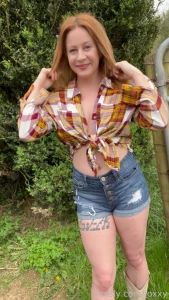 378727936250880000 - My woody costume outside outdoor public redhead tease bigboobs booty 