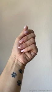 I just got back from my manicure do you like my new nail design my