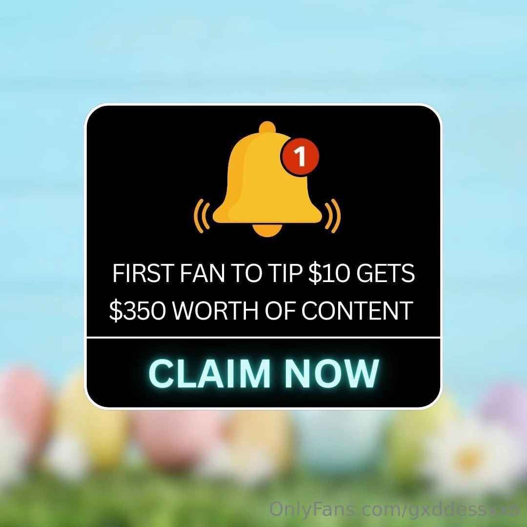 Easter surprise first fan to tip 10 gets 350 in xxx content 